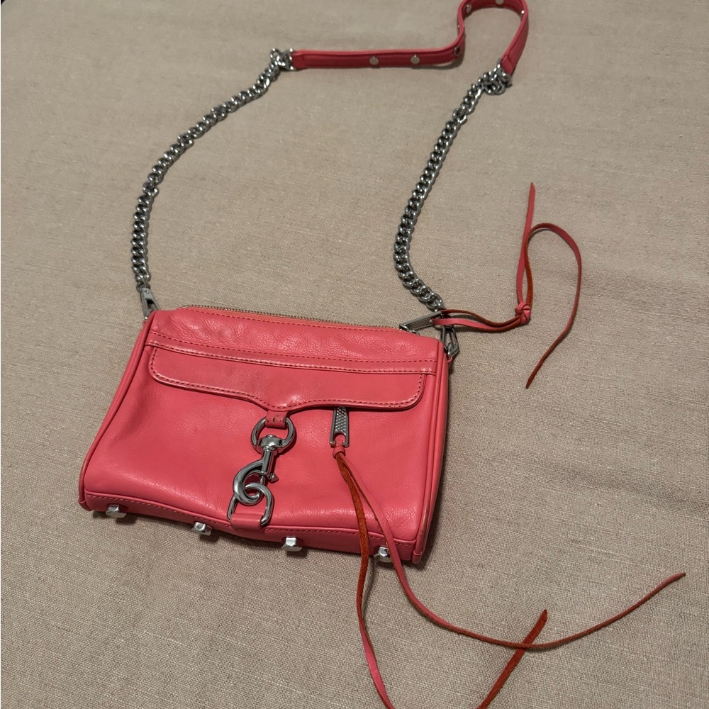 Rebecca Minkoff Pink Crossbody Bag with Chain Strap